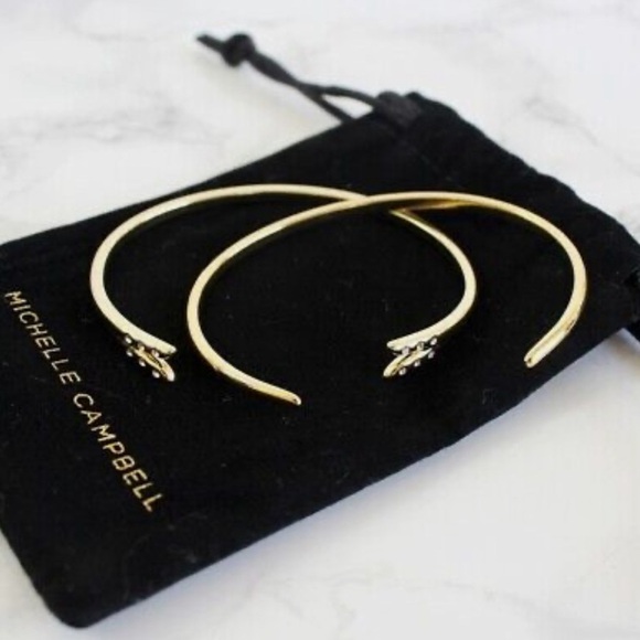 NEW Michelle Campbell 14k Gold plated bangle set - Picture 1 of 5